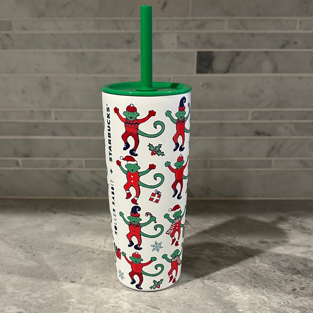 Limited Release! Starbucks x Roller Rabbit Set of Three Tumblers - Picture 2 of 4